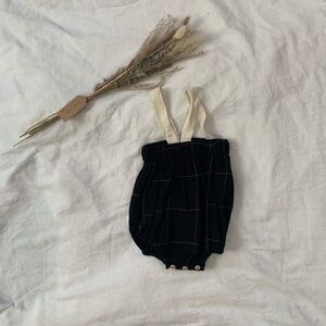 Piupiuchick Black Suspenders Size 3 Months